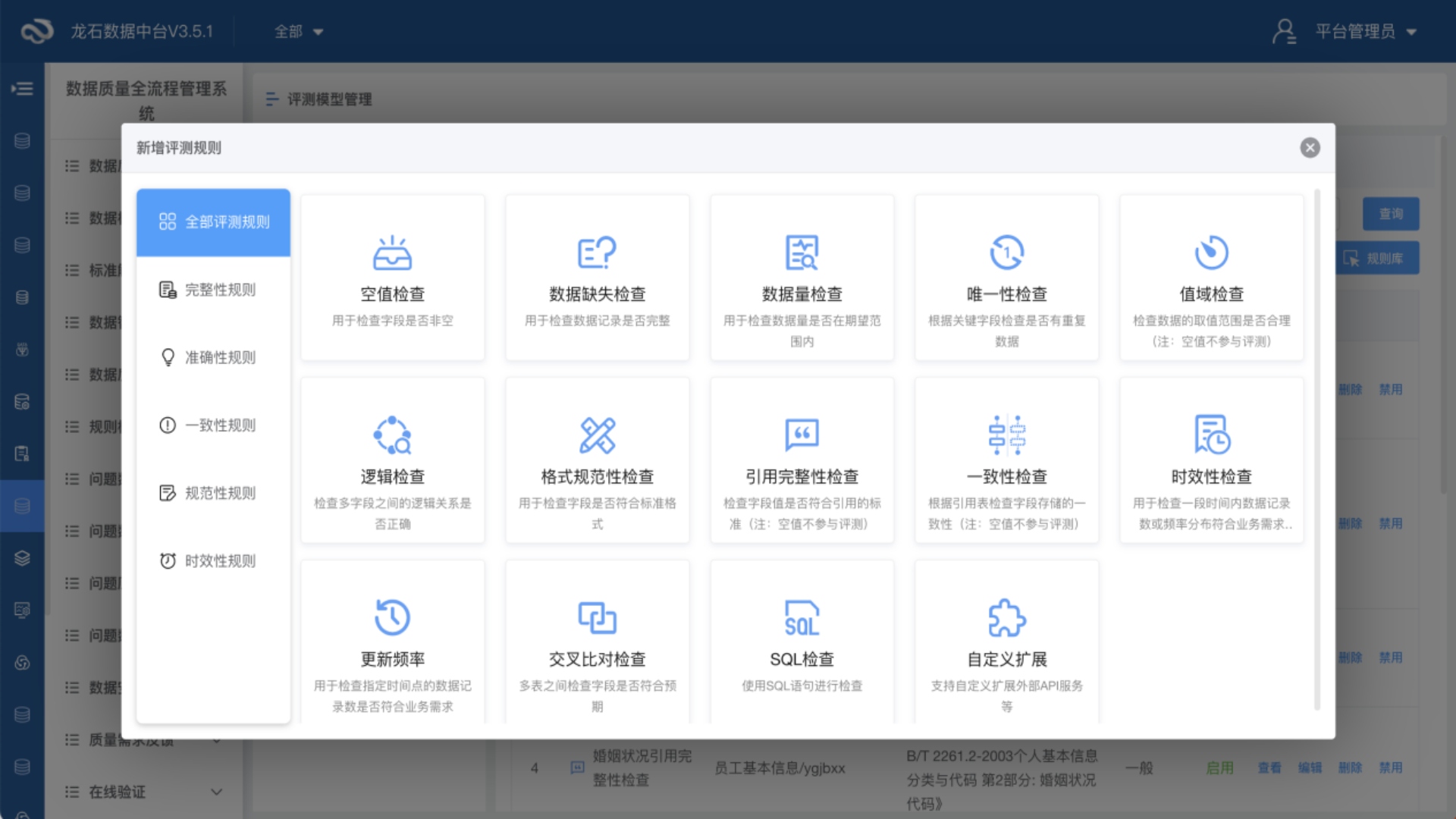 数据质量管理平台的质量规则体系