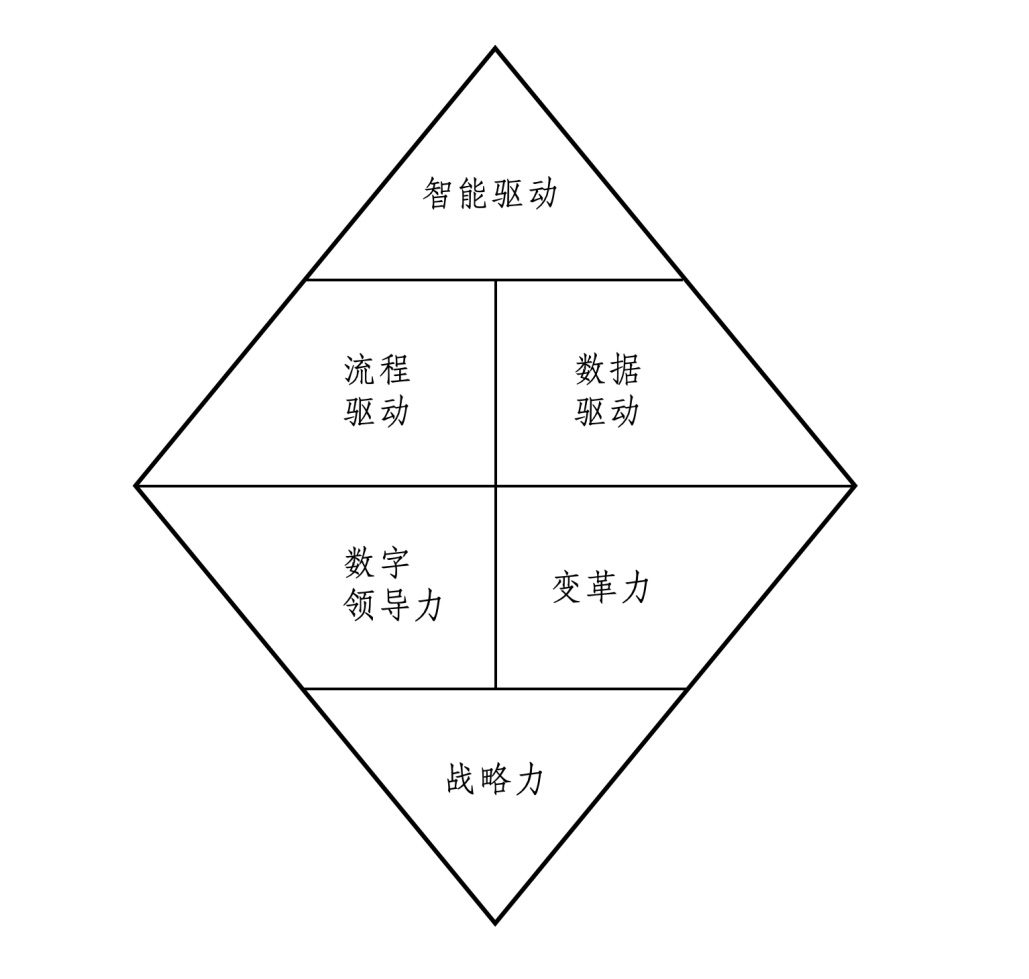 我推荐大家看一看华为原CIO周良军先生在《华为数字化转型》一书中讲的钻石模型